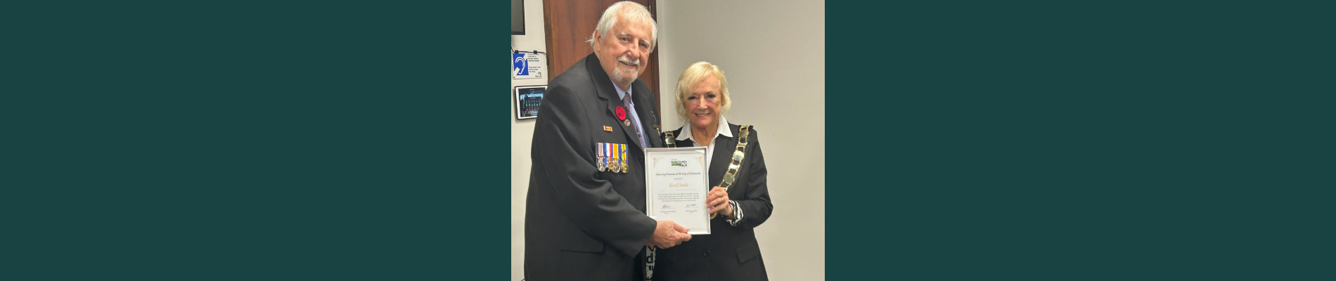 Freeman of the City honour for long-serving community leader Geof Irvin