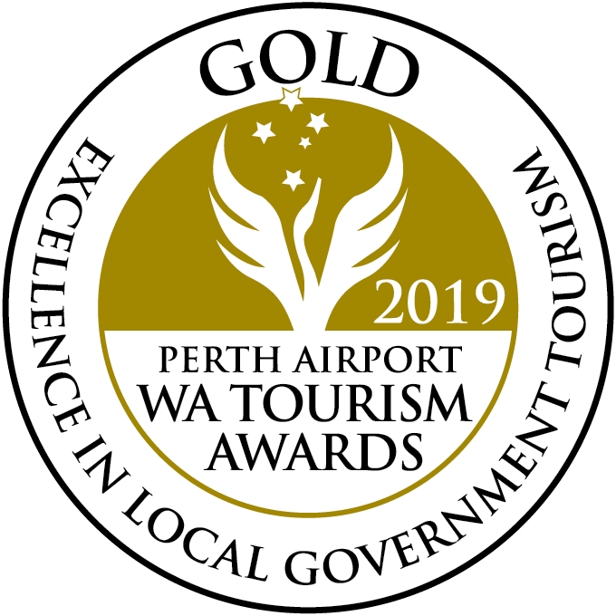 2019 Gold Winner for Perth Airport WA Tourism Awards in Excellence in Local Government Tourism