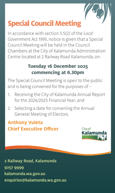 Special Council Meeting