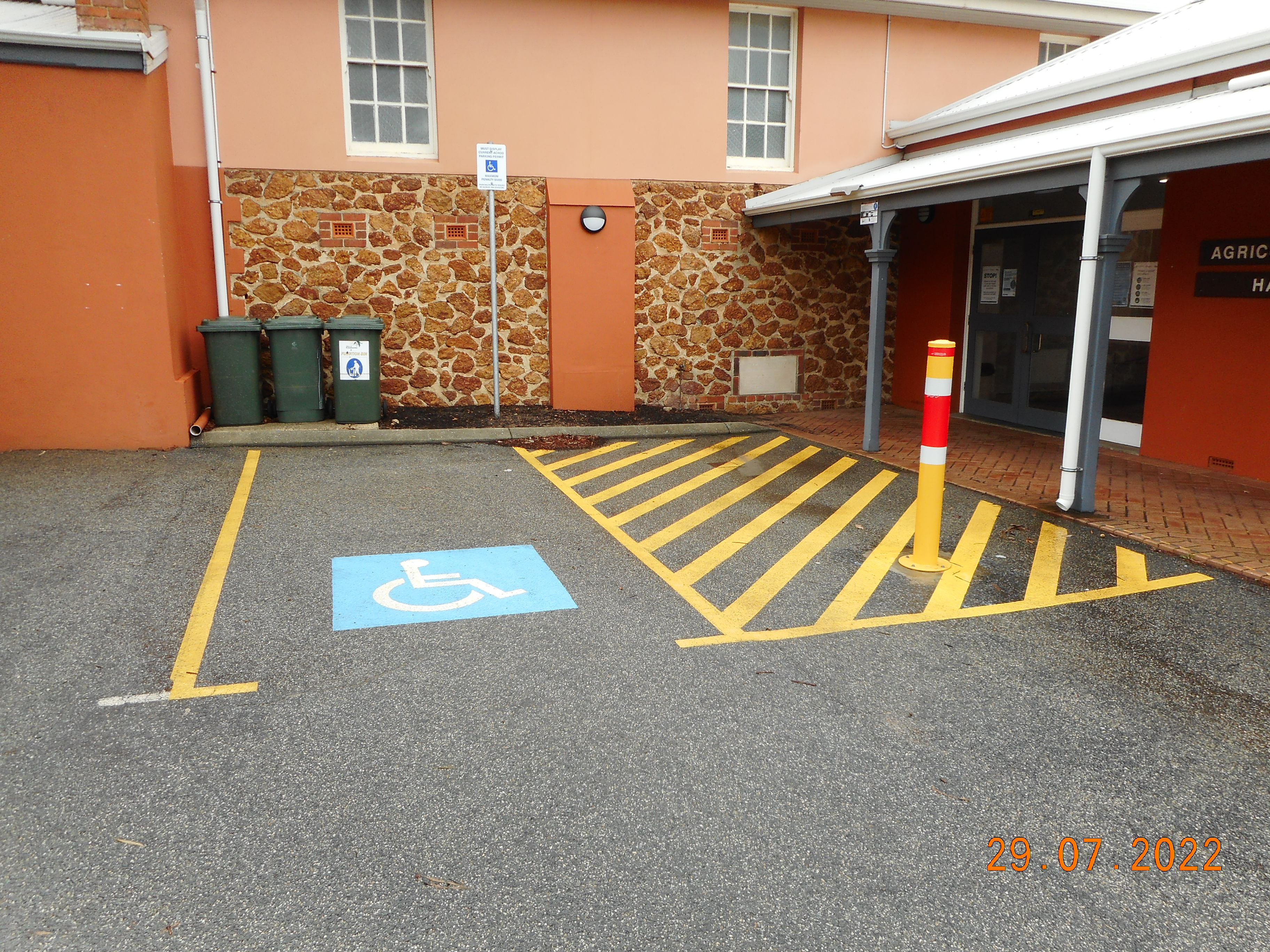 ACROD parking bay at Kalamunda Performing Arts Centre