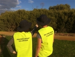 Image of two volunteer doing works for Woodlupine Living Stream project