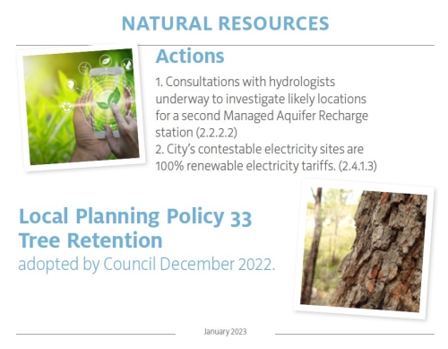Snapshot of latest LES update for Natural Resources