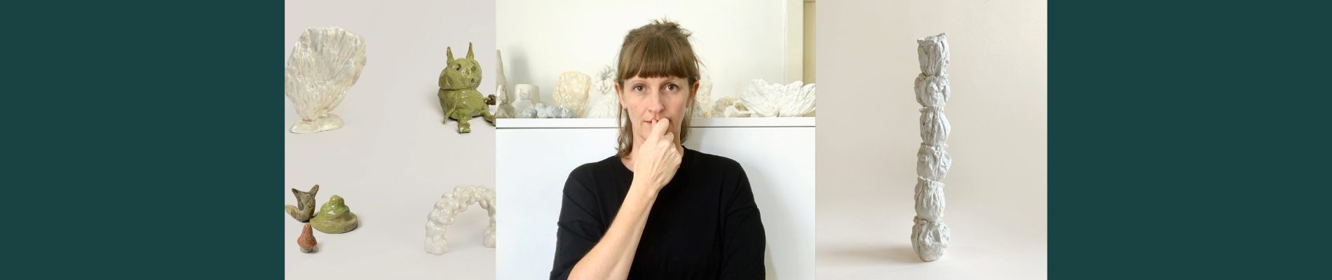 Artist in residence, Jae Criddle.  A sculptor and printmaker based in Kalamunda.
