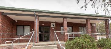 View of the front entrance to Gooseberry Hill Hall located in Gooseberry Hill