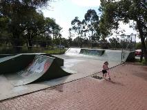 A close up shot of the ramps available at the Maida Vale Skate Park