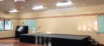 View of the stage area in the hall at Woodlupine Family Centre located in Forrestfield