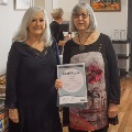 Mayor Margaret Thomas (left) with Donovan Village President Fran West  (right) - winner of a 2022 Local Hero Award