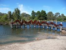 The Wagyl Sculpture located at Federation Gardens in Hartfield Park Forrestfield