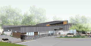 Artist impression of the Kalamunda Community Centre from the South West View