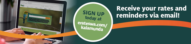 eRateswa.com/kalamunda Signup promo for receiving rates and reminders via email