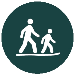 Grade 2 Walking Trail symbol - two people walking