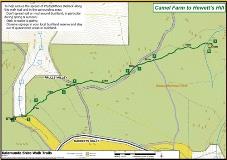 Map detailing Camel-Farm-to-Hewetts-Hill walk trail