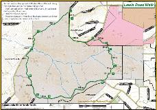 Map detailing Lewis Road walk trail